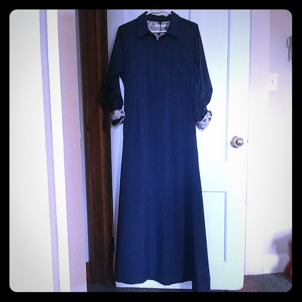 NWT HTF Isabella Sinclair Vintage Style Navy Shirt